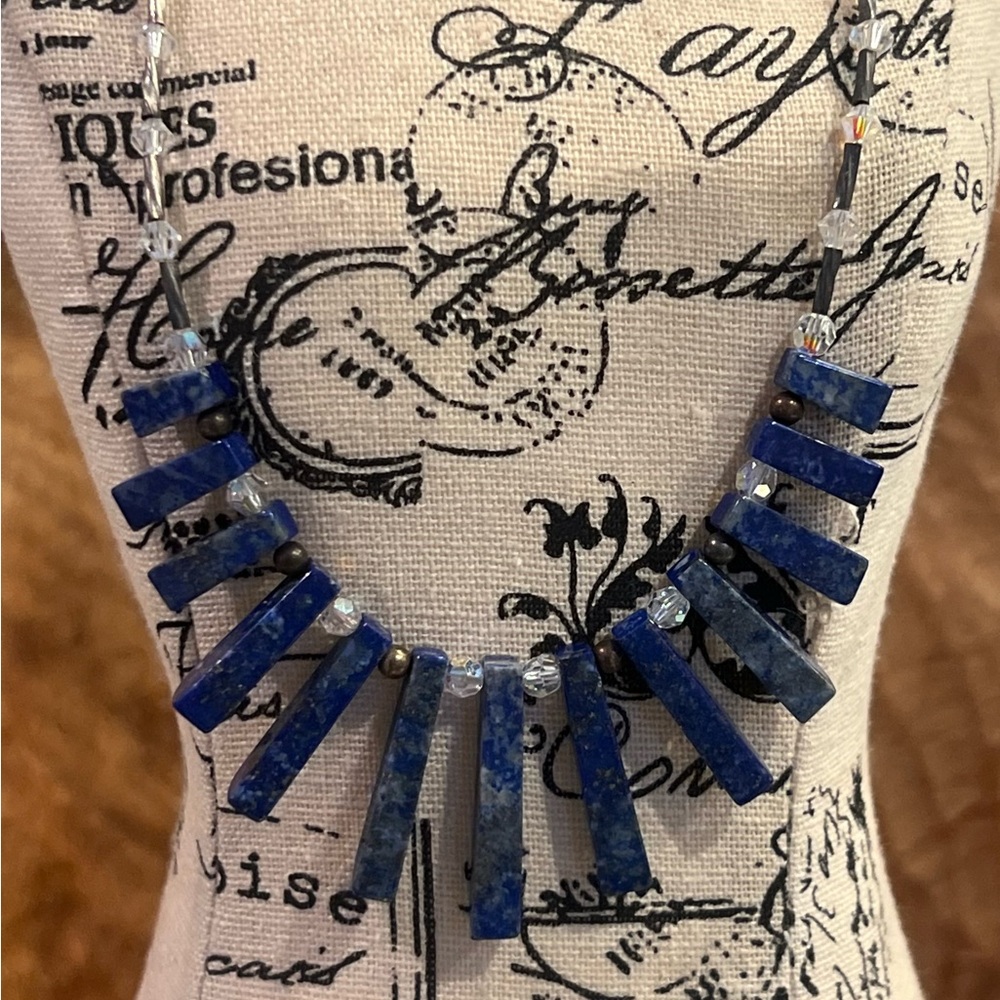 Genuine Lapis Stone Necklace